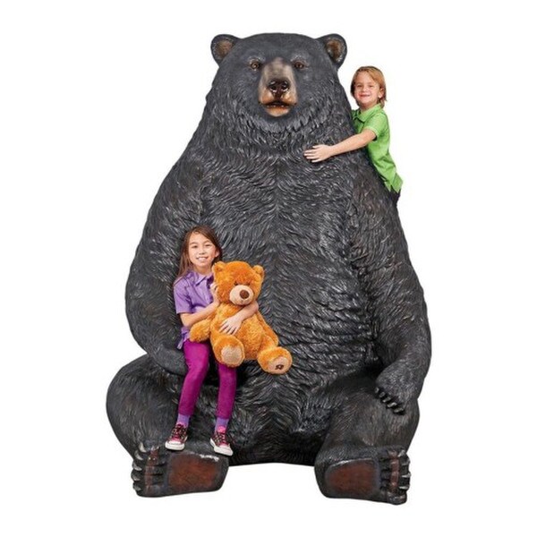 Sitting Pretty Black Bear Statue